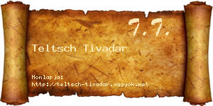 Teltsch Tivadar névjegykártya